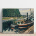 Reproduktion af maleriet Péniches à Pontoise - Camille Pissarro