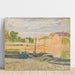 Reproduktion af maleriet Péniches ved Marne-floden - Henri Lebasque