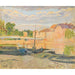 Reproduktion af maleriet Péniches ved Marne-floden - Henri Lebasque