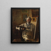 kunstnerens selvportræt - Peter Alfred Schou — indrammet kunstværk på væggen