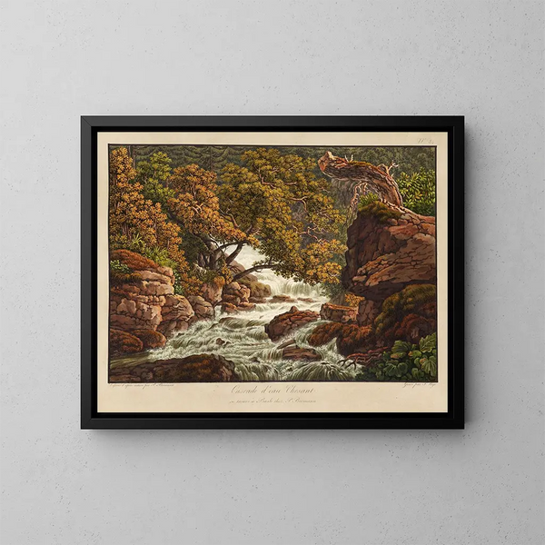 Cascade d'eau Chéret - Peter Birmann — indrammet kunstværk på væggen