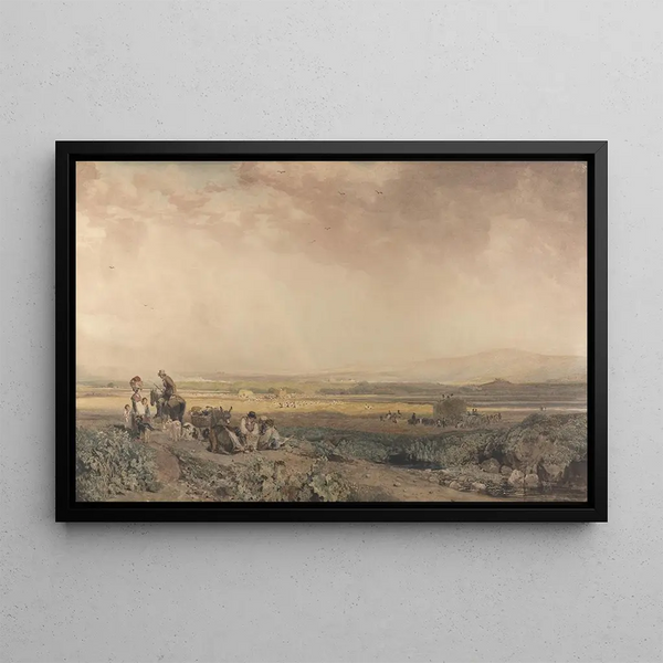 Peter DeWint - Harvesters in Landscape in Sussex.webp