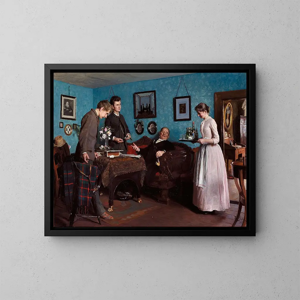Invités aléatoires - Peter Ilsted — indrammet kunstværk på væggen