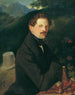 Portrait af en mand i et landskab - Peter Johann Nepomuk Geiger — visning af kunstværket