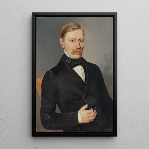 Portrait af August Horislav Krmry - Peter Michal Bohúň — indrammet kunstværk på væggen