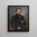 Portrait af M. Dluhovits - Peter Michal Bohúň — indrammet kunstværk på væggen