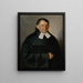 Portrait de Samuel Renss - Peter Michal Bohúň — indrammet kunstværk på væggen