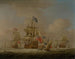 Men of War og en Sloop - Peter Monamy — visning af kunstværket