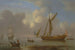 Yacht royal à l'ancre par calme plat - Peter Monamy — visning af kunstværket