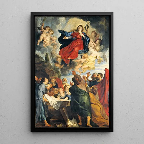 Assumption af Maria - Peter Paul Rubens — indrammet kunstværk på væggen
