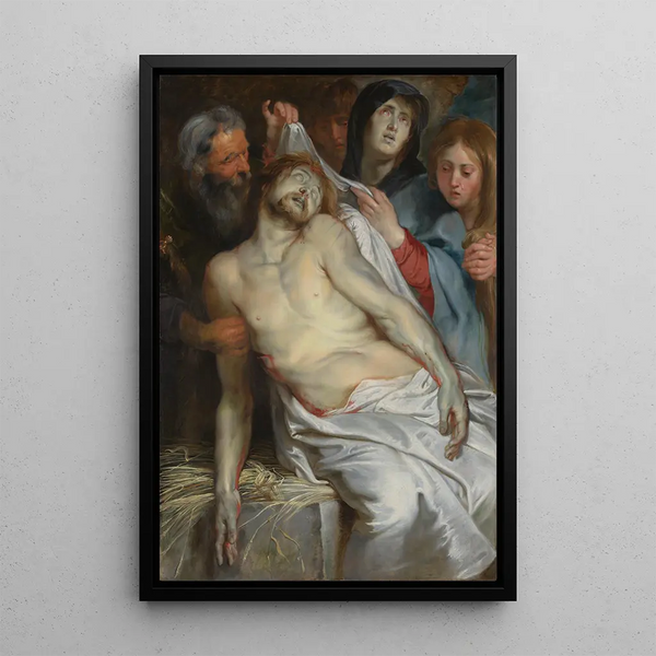 Christ på halm - Peter Paul Rubens — indrammet kunstværk på væggen
