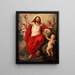 Le Christ triomfant af døden og synden - Peter Paul Rubens — indrammet kunstværk på væggen