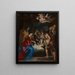 L'Adoration des bergers - Peter Paul Rubens — indrammet kunstværk på væggen