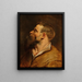 skægget mandshoved - Peter Paul Rubens — indrammet kunstværk på væggen