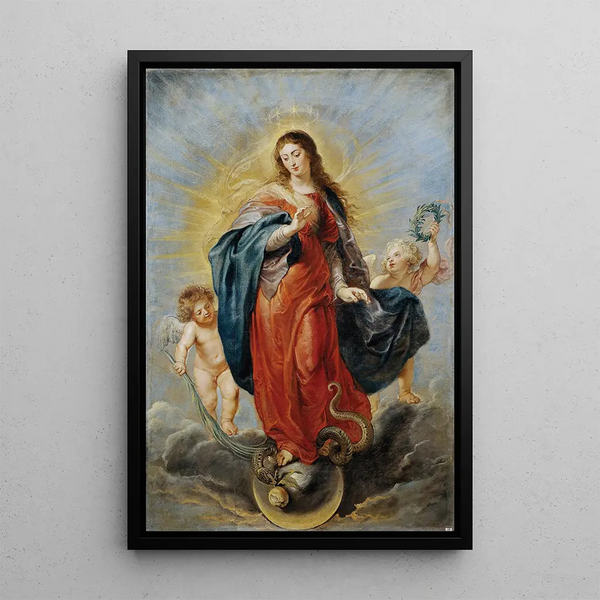 Immaculée Conception - Peter Paul Rubens — indrammet kunstværk på væggen