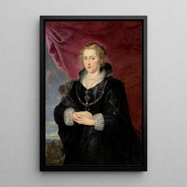 Portrait af en dame - Peter Paul Rubens — indrammet kunstværk på væggen