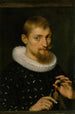 Portrait af en mand muligvis arkitekt eller geograf - Peter Paul Rubens — visning af kunstværket