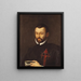 Portrait af Benedictus Arias Montanus - Peter Paul Rubens — indrammet kunstværk på væggen