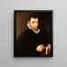Portrait af Christoffel Plantin - Peter Paul Rubens — indrammet kunstværk på væggen