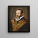Portrait de Juste Lipse - Peter Paul Rubens — indrammet kunstværk på væggen