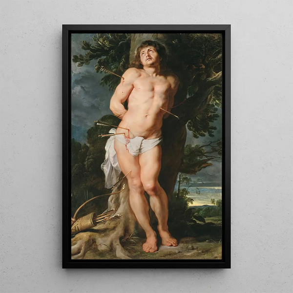 Saint Sébastien - Peter Paul Rubens — indrammet kunstværk på væggen