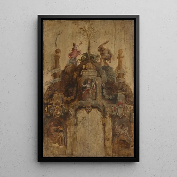 L'Arc de la Monnaie face - Peter Paul Rubens — indrammet kunstværk på væggen