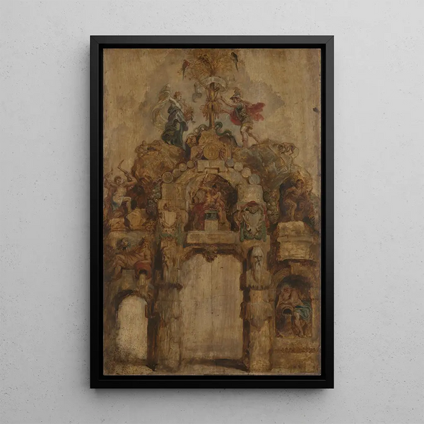 L'Arc de la Monnaie revers - Peter Paul Rubens — indrammet kunstværk på væggen