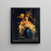 La Sainte Famille med hellige Elisabeth og hellige Johannes - Peter Paul Rubens — indrammet kunstværk på væggen