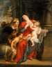 Jomfru Maria med det lille Jesus med helgen Elisabeth og helgen Johannes Døberen - Peter Paul Rubens — visning af kunstværket