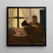Petit déjeuner foran vinduet - Édouard Vuillard — indrammet kunstværk på væggen