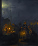 Marché hollandais au clair de lune - Petrus van Schendel — visning af kunstværket