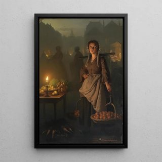 Petrus van Schendel - Market By Candlelight.webp