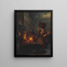 Marché au clair de lune - Petrus van Schendel — indrammet kunstværk på væggen