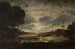 Landskab ved månelys - Petrus van Schendel — visning af kunstværket