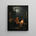 Marché nocturne de Rotterdam - Petrus van Schendel — indrammet kunstværk på væggen