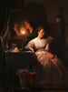 La lettre d'amour - Petrus van Schendel — visning af kunstværket