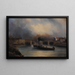 La Seine, maisons - Pharamond Blanchard — indrammet kunstværk på væggen
