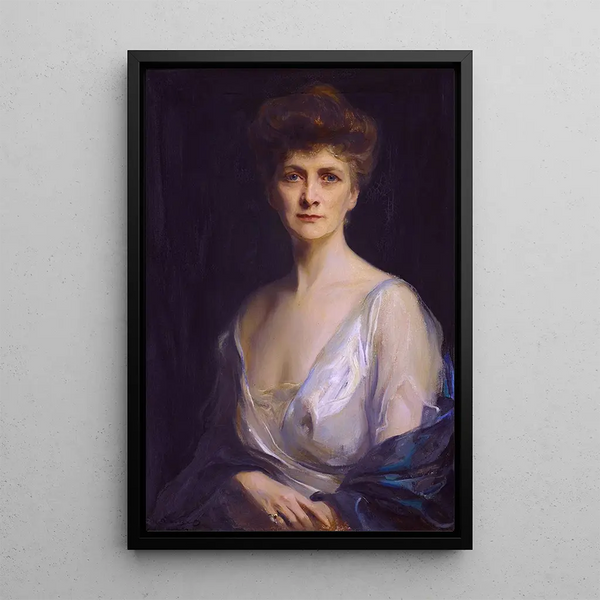 Mme John W Davis née Ellen G Bassel - Philip Alexius de László — indrammet kunstværk på væggen