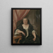 Portrait af Maria van Citters 1684-1752, hustru til Caspar Adriaen Parduyn - Philip van Dijk — indrammet kunstværk på væggen