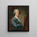 Selvportræt - Philipp Friedrich von Hetsch — indrammet kunstværk på væggen