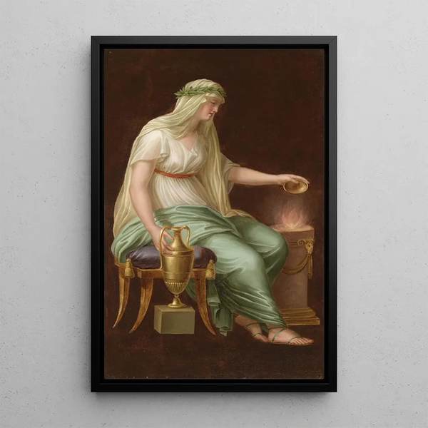Vestale - Philipp Friedrich von Hetsch — indrammet kunstværk på væggen