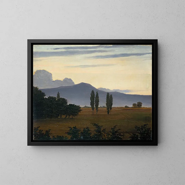 Vue sur les montagnes du Taunus - Philipp Veit — indrammet kunstværk på væggen