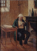 Portraitmaleri af Pierre Jean Branger 1780-1857 i hans celle i Sainte-Pélagie - Philippe-Auguste Jeanron — visning af kunstværket