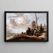 En kystscene - Philips Wouwerman — indrammet kunstværk på væggen
