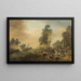 En hjortejagt - Philips Wouwerman — indrammet kunstværk på væggen