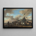 Militærlejr Maleri - Philips Wouwerman — indrammet kunstværk på væggen