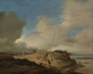 Philips Wouwerman - Dune Landscape with a Signal Post.webp