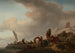 Fiskere, der losser deres fangst på kysten - Philips Wouwerman — visning af kunstværket