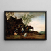 Halte de cavaliers à une auberge - Philips Wouwerman — indrammet kunstværk på væggen