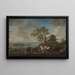 Étang à chevaux sur une rivière - Philips Wouwerman — indrammet kunstværk på væggen